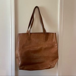 ABLE cognac leather tote